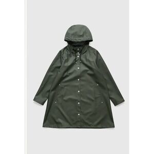Stutterheim Mosebacke Lightweight Raincoat Womens Size Small Green Rubber PVC